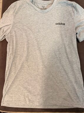 adidas Heather Gray Athletic Crewneck Tee